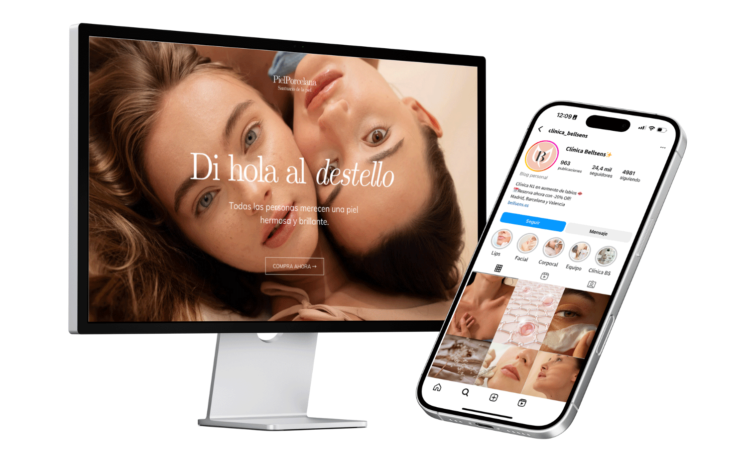 Web_redes-_sociales_clínica_estética diseño web y redes sociales clinica estetica